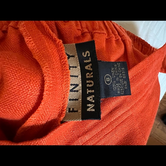 Vintage Finity Naturals linen orange pants - Size 8 - Circa 90’s - Picture 3 of 3